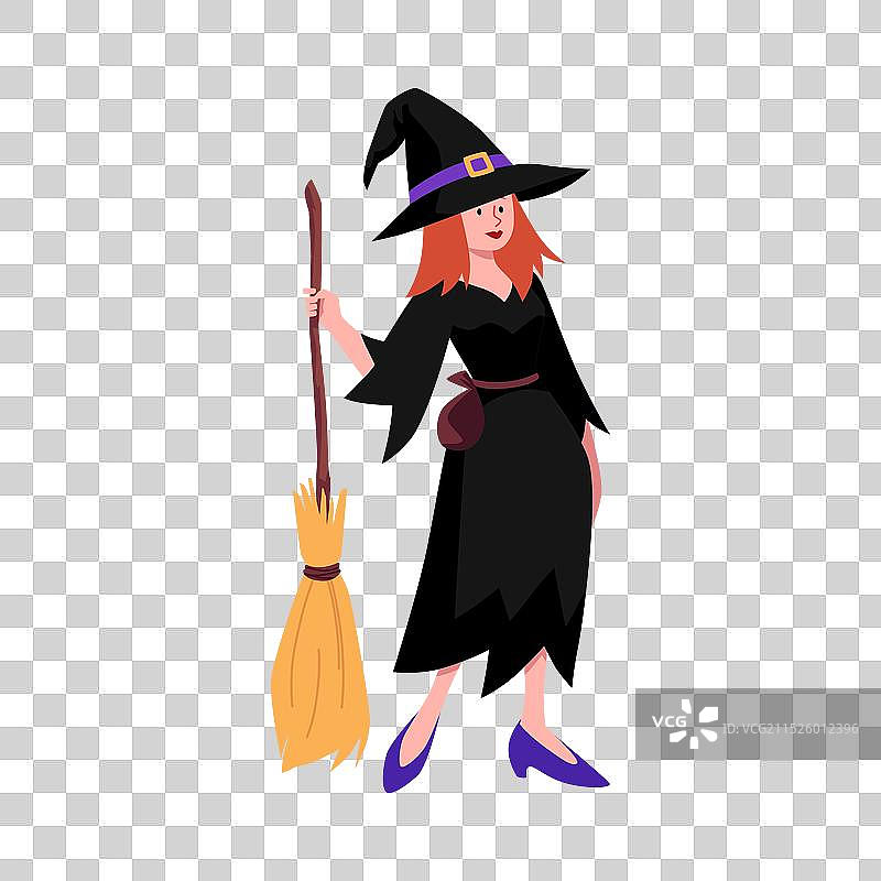 威尼斯狂欢节上的女巫装扮女子图片素材