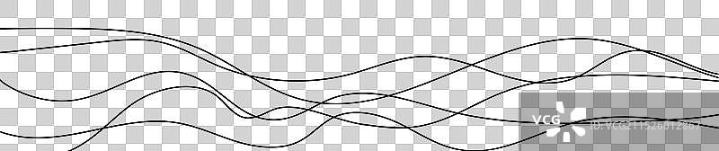 弯曲的细波浪线图片素材