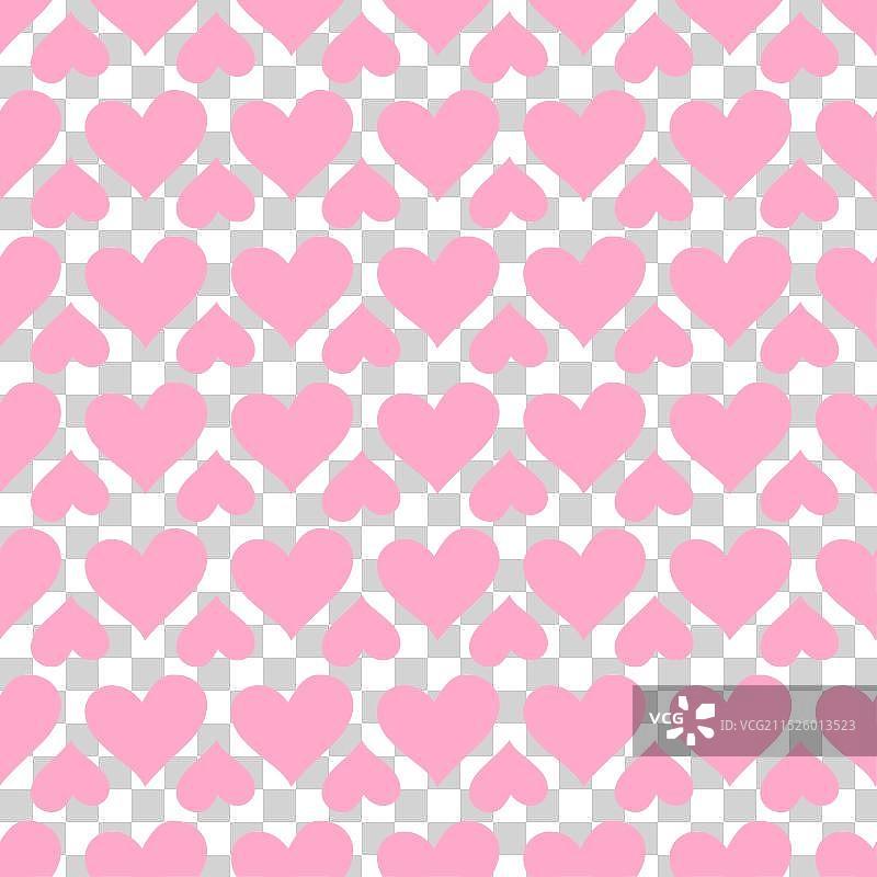 柔和的粉色心形无缝图案图片素材