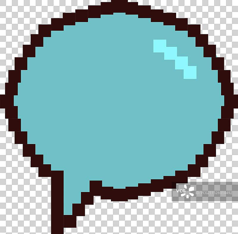 代表在线的像素艺术语音气泡图片素材