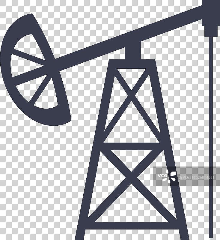 原油抽油机简约图标图片素材