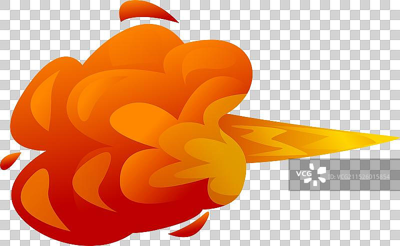 动态橙色火焰爆炸效果图片素材