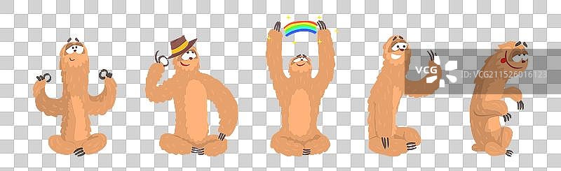 有趣的树懒角色图片素材