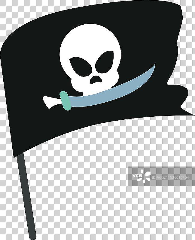 黑色骷髅海盗旗图片素材