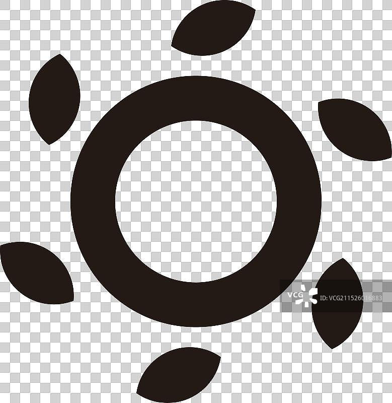 字母O小麦几何符号简约标志图片素材