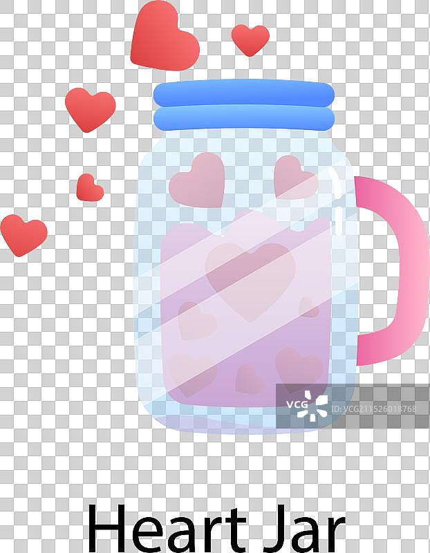 爱心罐子图片素材