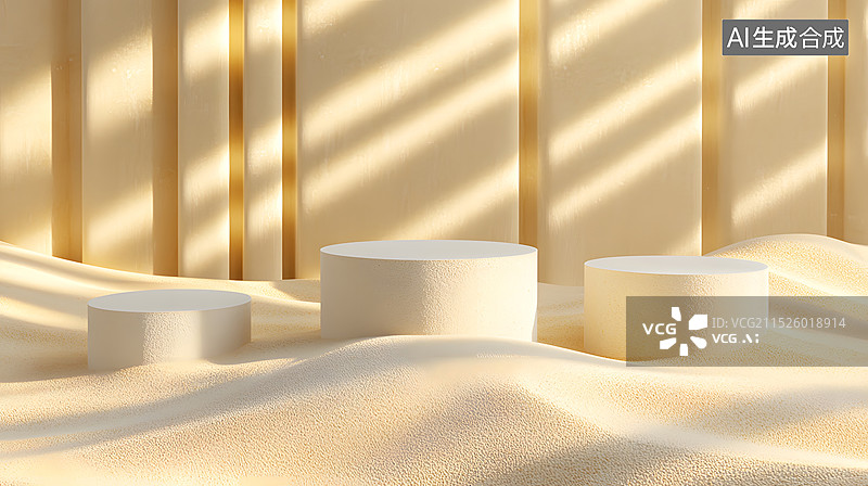 【AI数字艺术】极简艺术展台图片素材