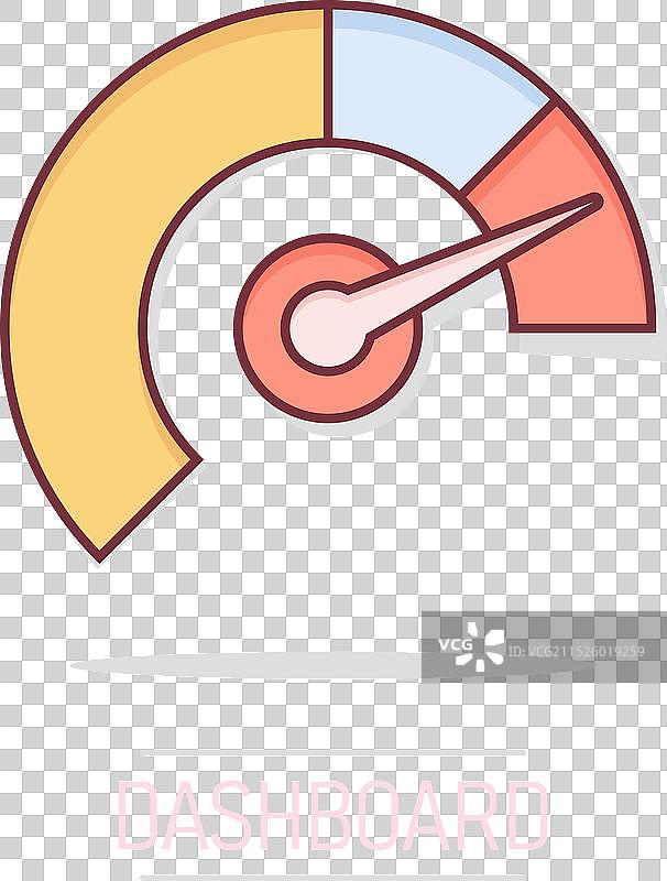 漫画风格的仪表盘图标，信用评分图片素材