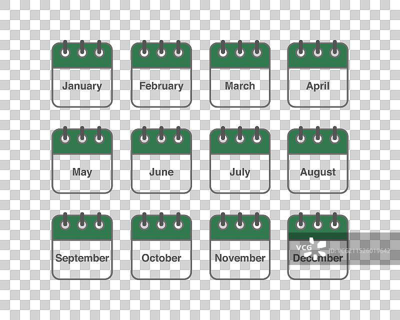 每日、每月、每年日历图标合集图片素材