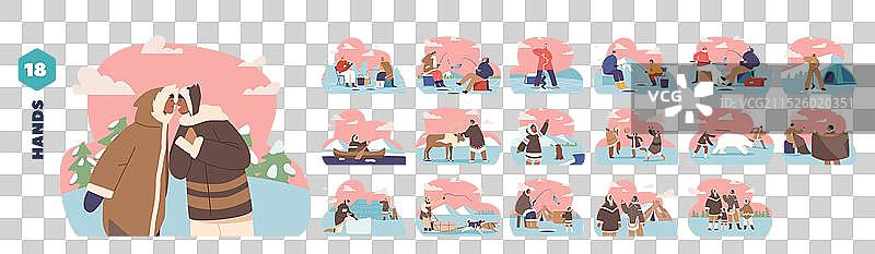 爱斯基摩人生活各方面合集图片素材