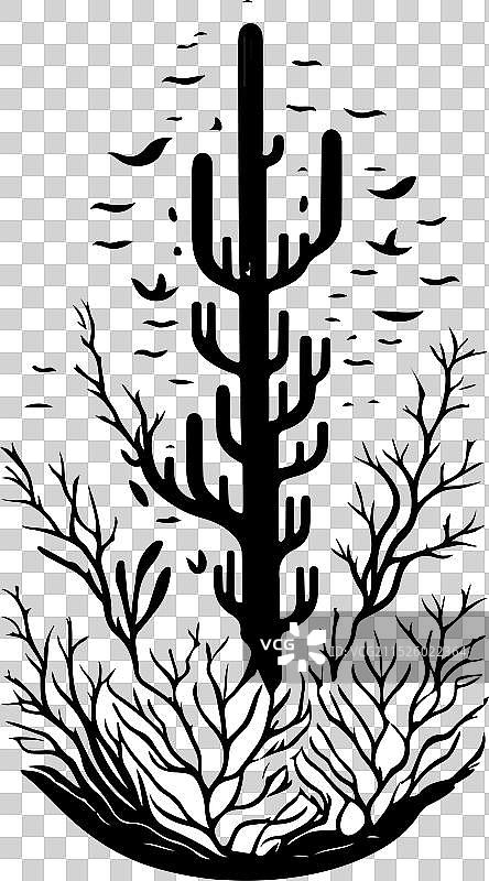 管风琴图标手绘黑珊瑚标志符号图片素材