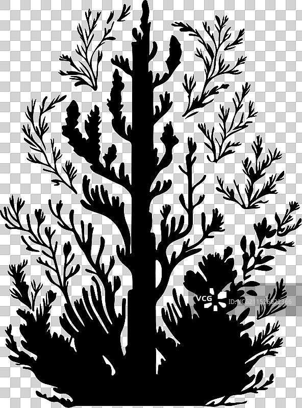 管风琴图标手绘黑珊瑚标志符号图片素材