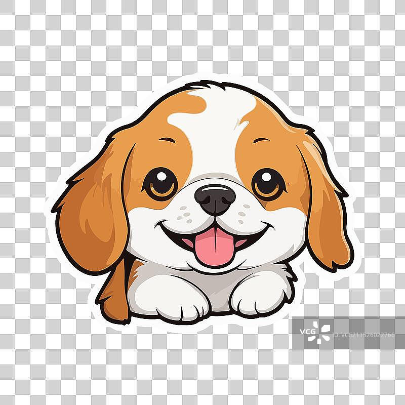 可爱的狗狗贴纸-2图片素材