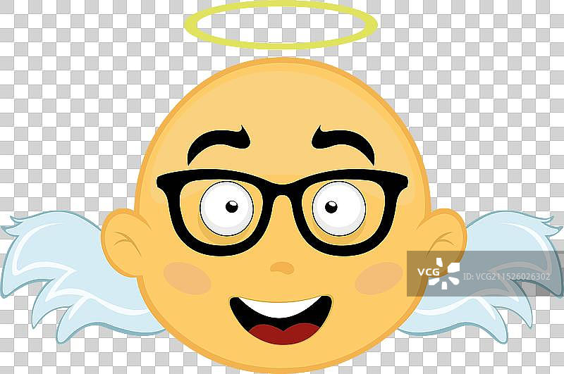 戴眼镜的天使卡通人物图片素材