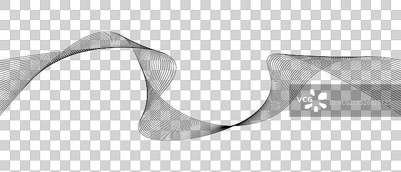 黑白波浪条纹背景图片素材