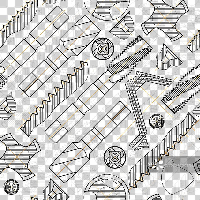 棕褐色机械工程图纸图片素材
