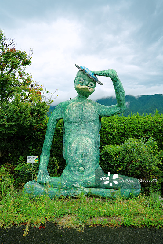 日本九州福冈县久留米市河童车站（田主丸站）旅游景区乡村美景！图片素材