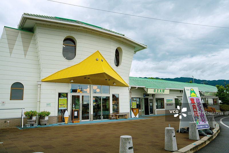 日本九州福冈县久留米市河童车站（田主丸站）旅游景区乡村美景！图片素材