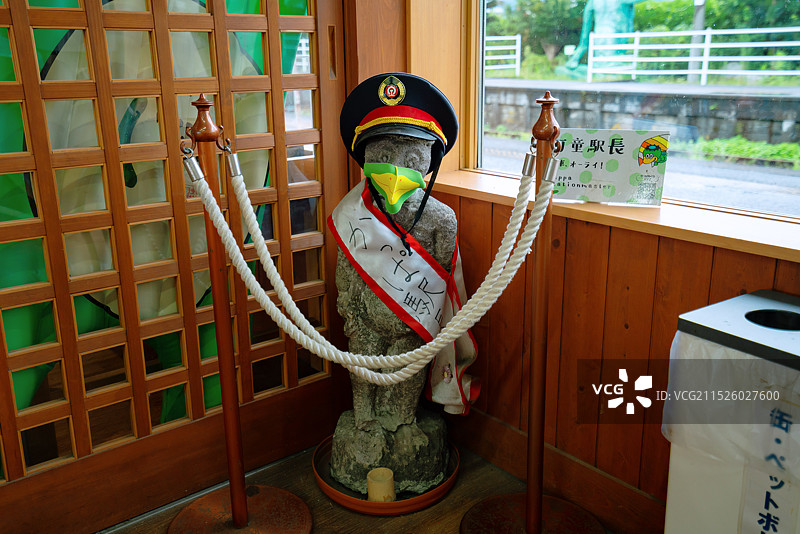 日本九州福冈县久留米市河童车站（田主丸站）旅游景区乡村美景！图片素材