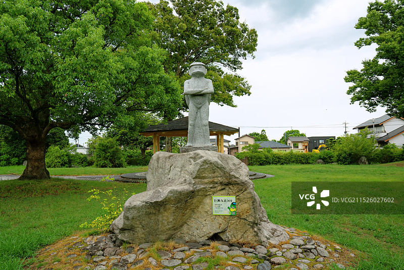 日本九州福冈县久留米市河童车站（田主丸站）旅游景区乡村美景！图片素材