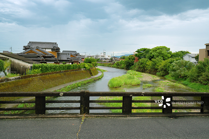 日本九州福冈县久留米市河童车站（田主丸站）旅游景区乡村美景！图片素材
