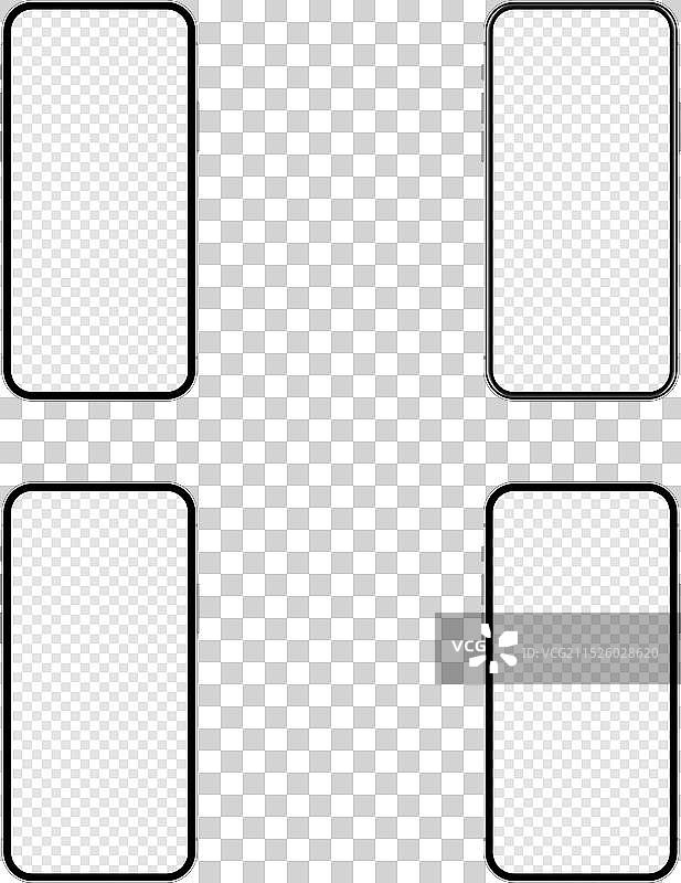 逼真风格带空白触摸屏的智能手机图片素材