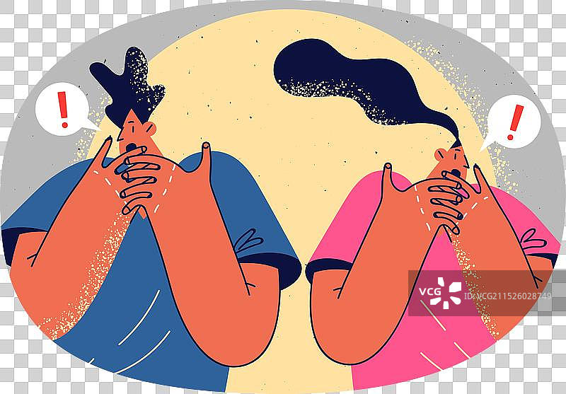 震惊的夫妇感到沮丧和害怕图片素材