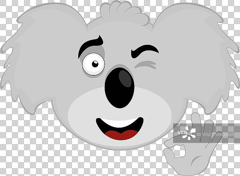 卡通考拉OK手势表情图片素材