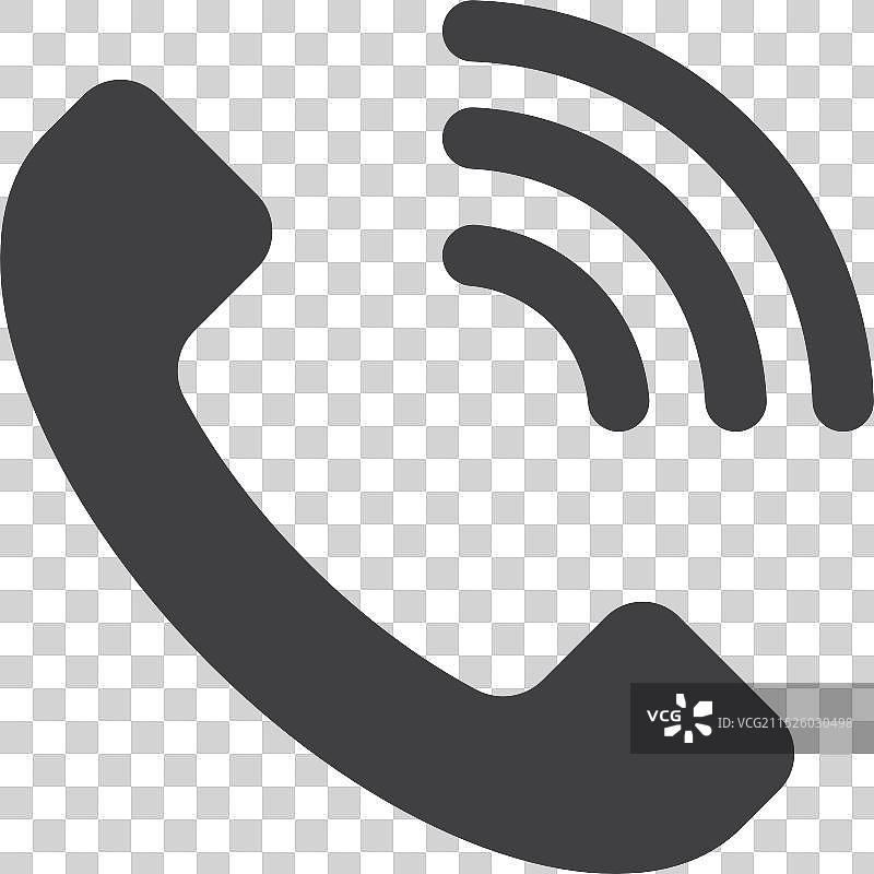 扁平风格的复古电话图标图片素材