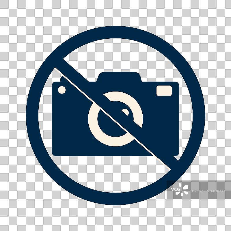扁平风格禁止拍照标志图片素材