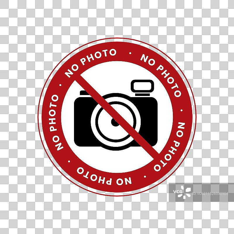 扁平风格禁止拍照标志图片素材