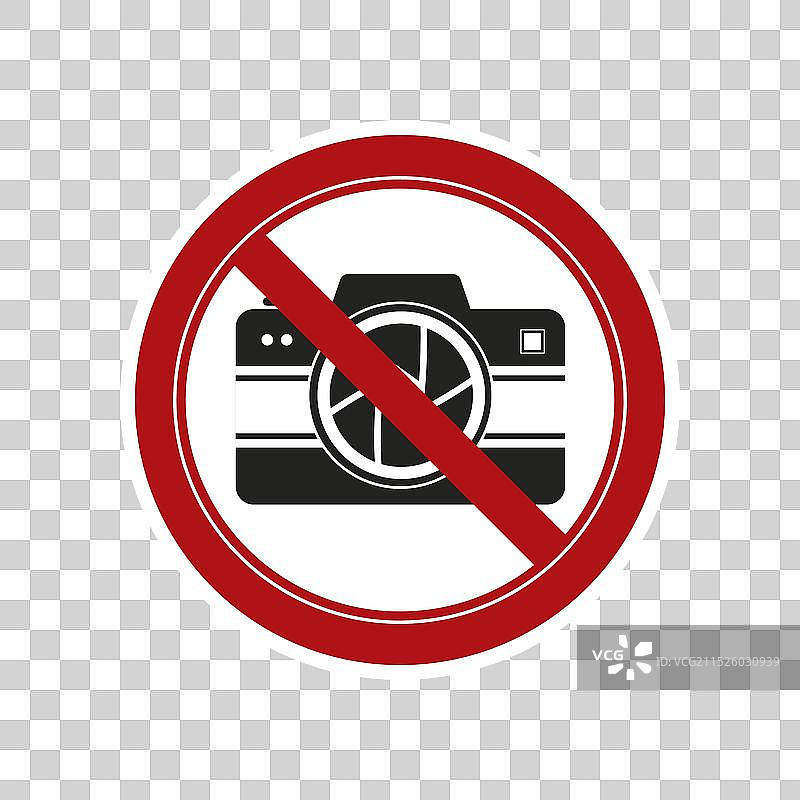 扁平风格禁止拍照标志图片素材