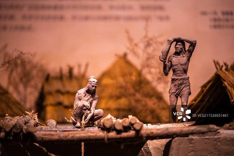 山西临汾博物馆陶寺遗址水井图片素材