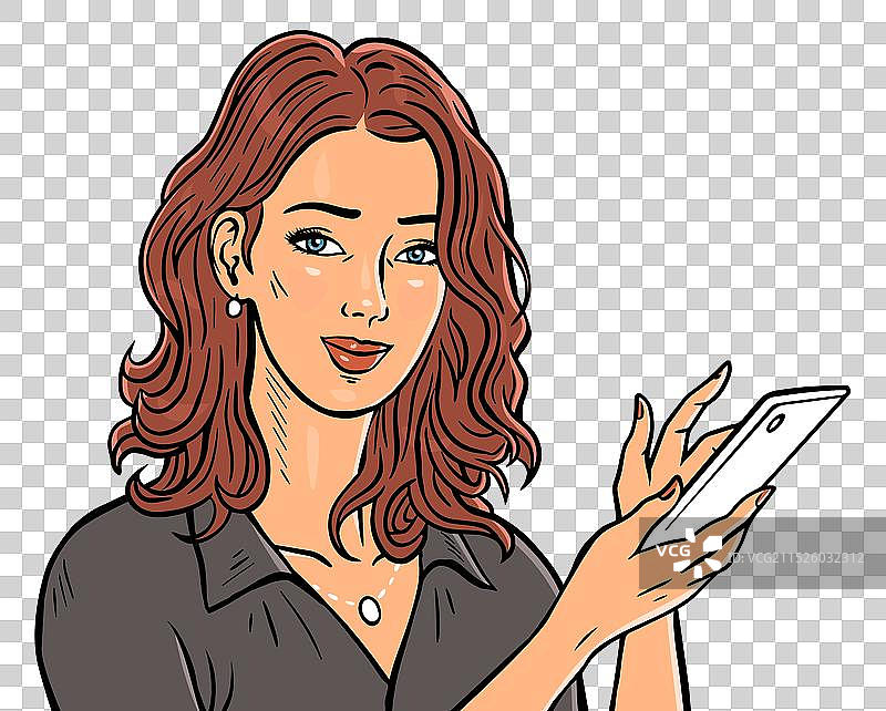 女服务员端着诱人的披萨图片素材