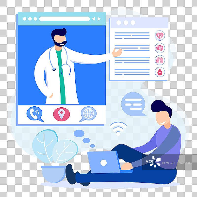 在线医疗卡通人物图案图片素材