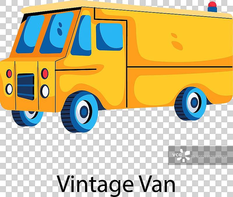 复古厢型车图片素材