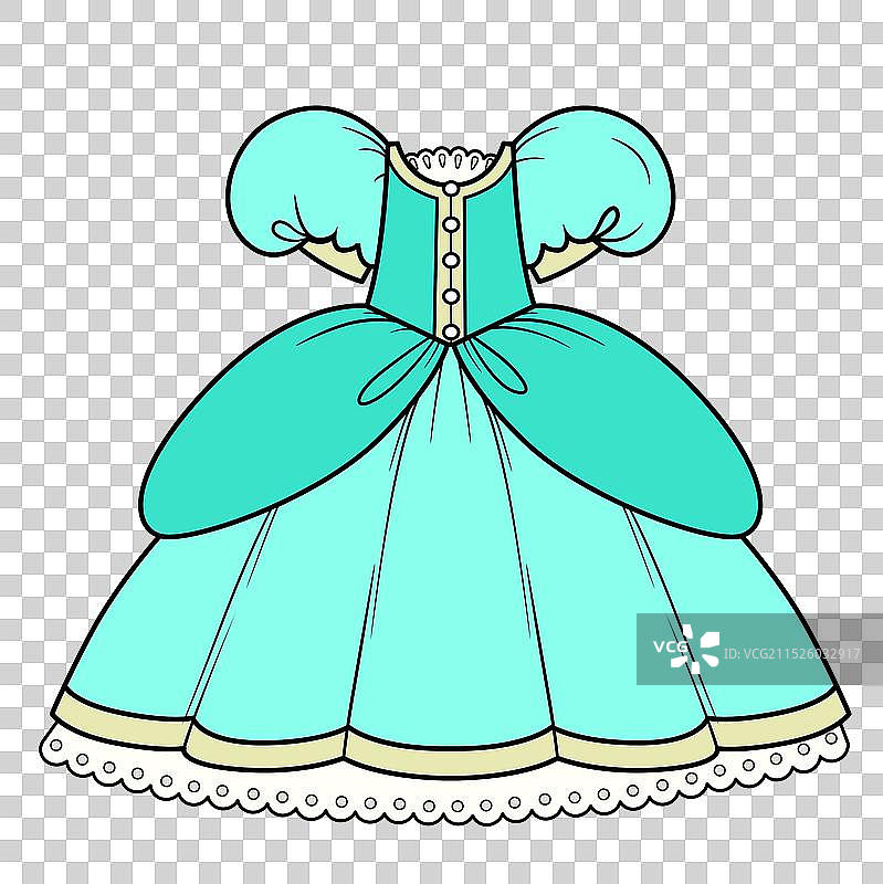 蓬蓬裙礼服轮廓图片素材