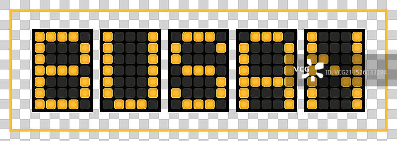 黑色背景上带有“釜山”字样的橙色LED banner图片素材