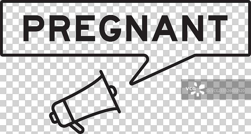 带语音气泡banner的扩音器图标图片素材