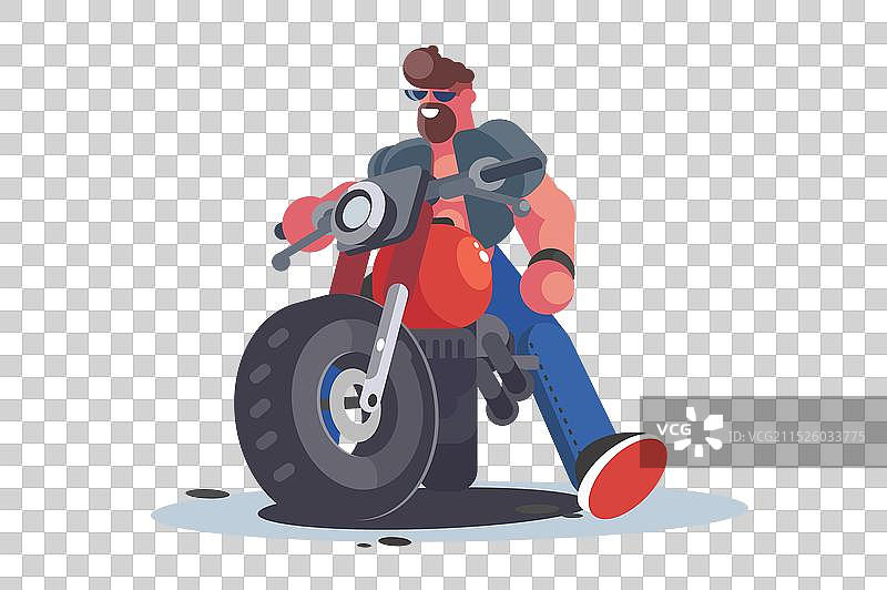 骑摩托车的骑行者图片素材