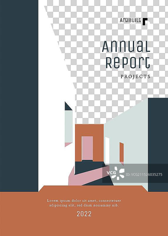 扁平风格建筑项目年度报告图片素材