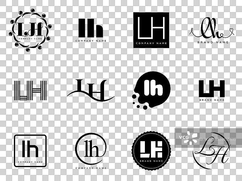 LH公司模板L和H字母标志图片素材