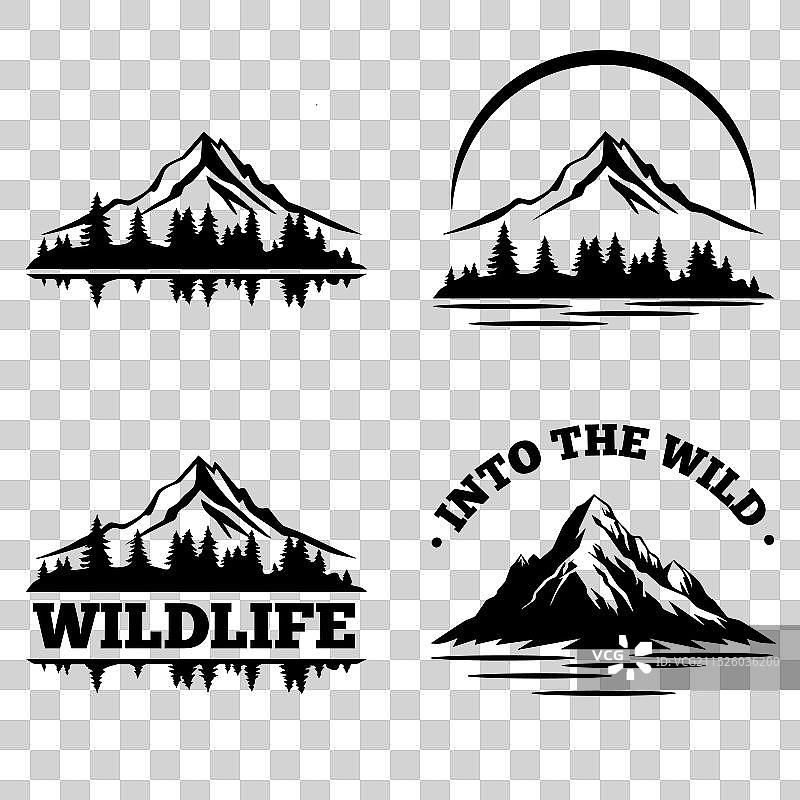 山峰轮廓logo图片素材