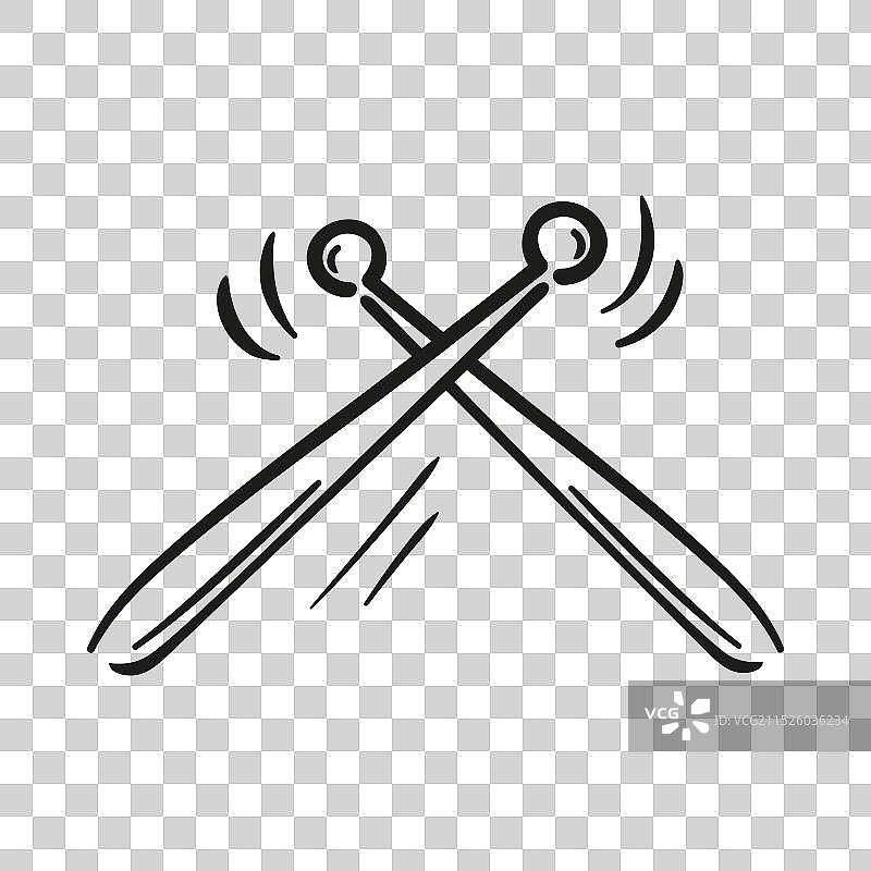 黑色鼓槌乐器图标图片素材