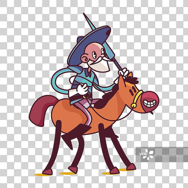 手绘唐吉诃德图片素材