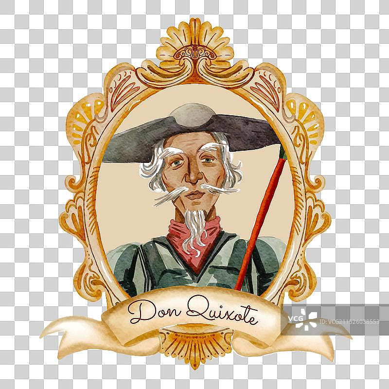 手绘唐吉诃德图片素材