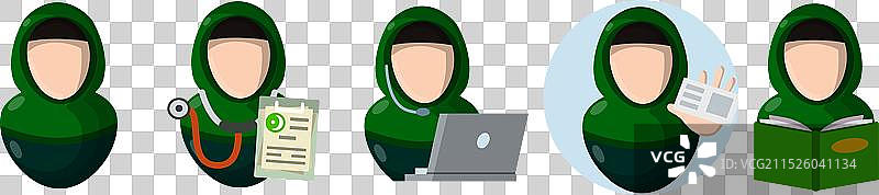 戴头巾的阿拉伯妇女图片素材