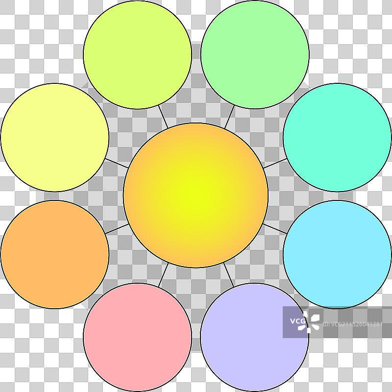 简约流程图气泡图或思维导图图片素材