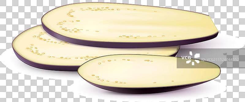 逼真风格的切片茄子蔬菜图片素材