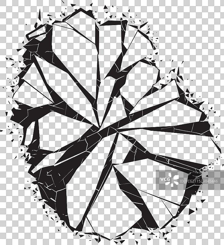 辐射灾难抽象碎玻璃图片素材